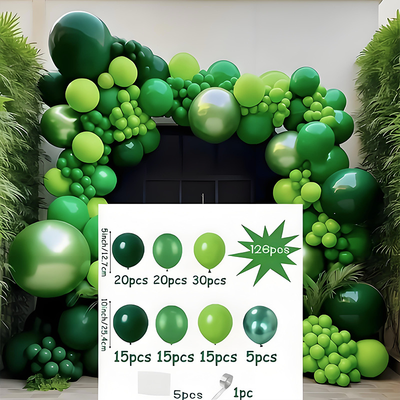 Globo temático del bosque Macaron, aguacate, zongzi verde, centro comercial de cumpleaños, decoración de jardín de infantes, decoración del Festival del Bote del Dragón