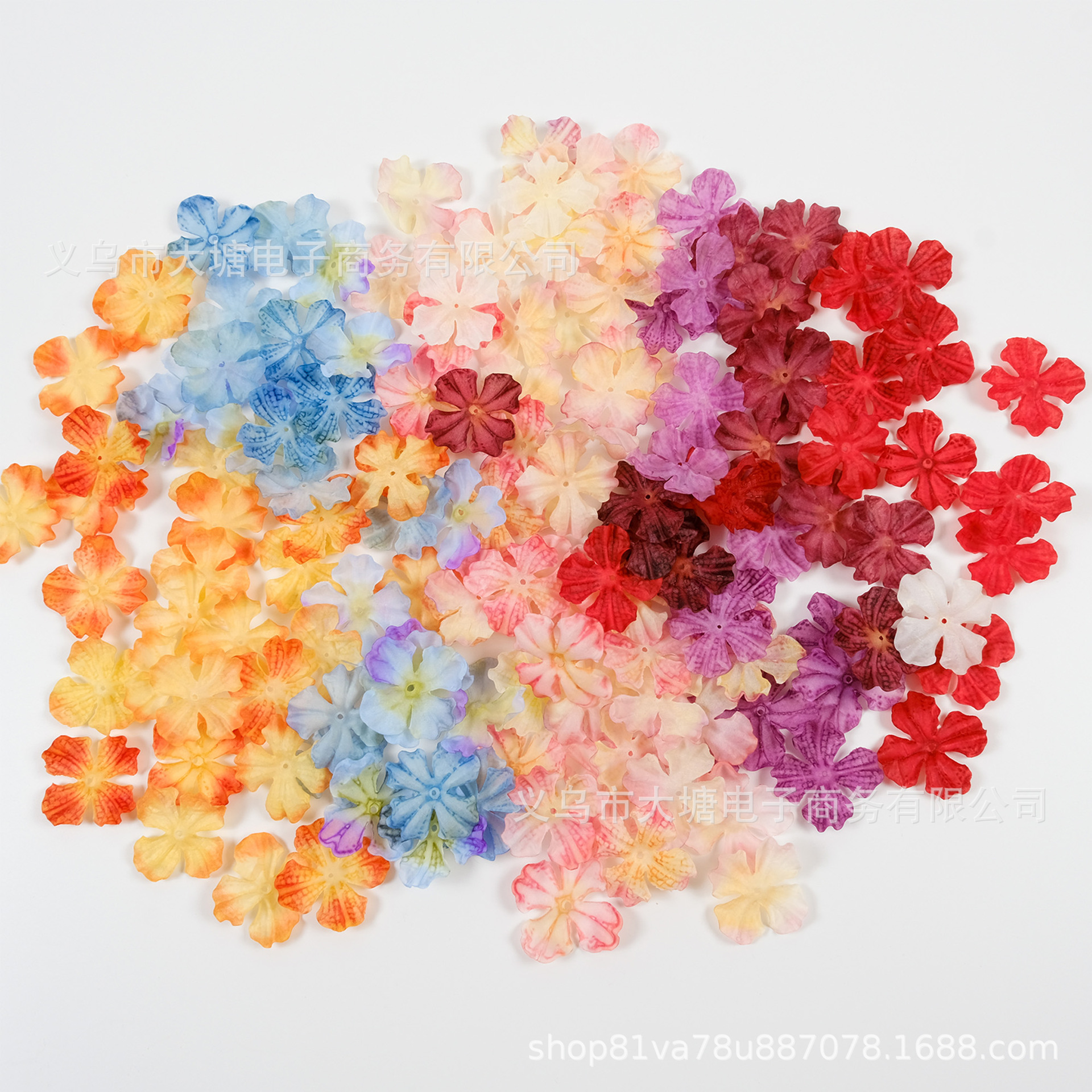 Temu Hot Sale 4cm Hydrangea Petals 100/1 Pack Burnt Edge Artificial Flowers Simulation Flower Accessories Headdress Garland Accessories