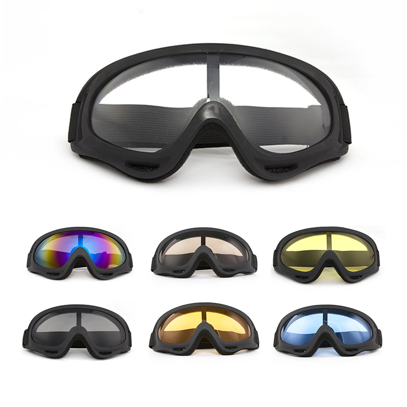 X400 Riding Motorcycle Ski Goggles Military Tactical Outdoor Off-Road Skiing Windproof Dustproof Protective Glasses