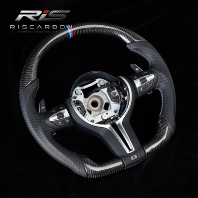 Compatible with BMW carbon fiber M logo flat-bottom steering wheel F30F10F11F15F16F20F25F18M3M5