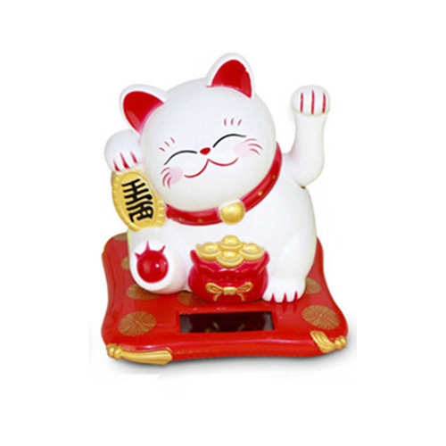 【Medium 3.5-inch】Solar Swing Money Cat Feng Shui Cat Car Ornament Creative New Year Gift