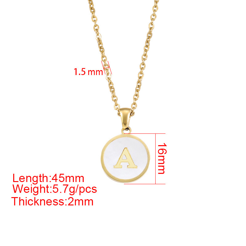 Fashion Round Stainless Steel Pendant Necklace 1 Piece