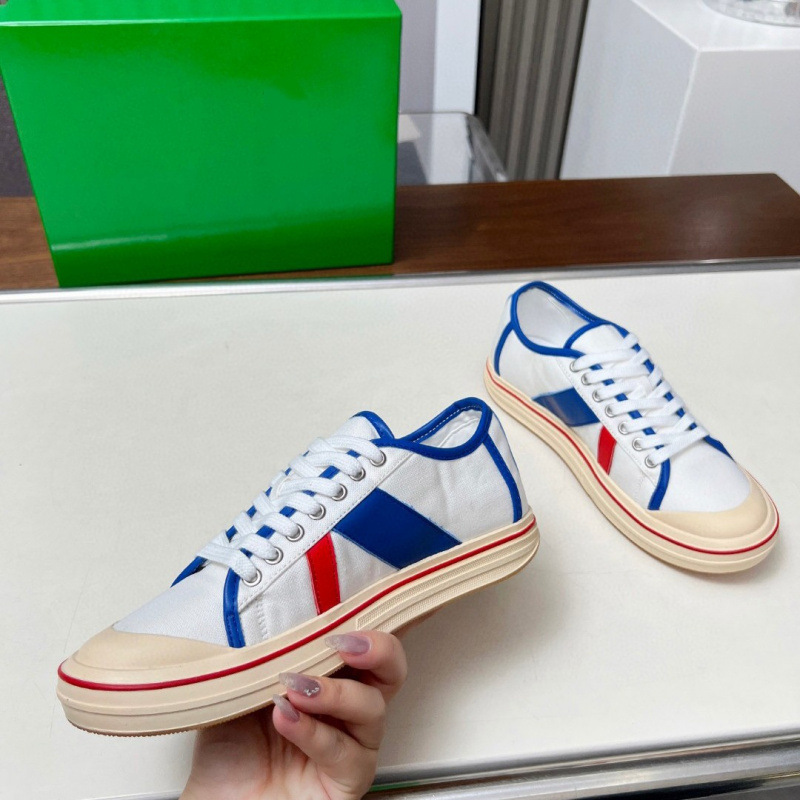 Guangzhou 2025 New Bv Casual Canvas Shoes for Men and Women, High-Top Lace-Up Color Matching Versatile Couple Sneakers