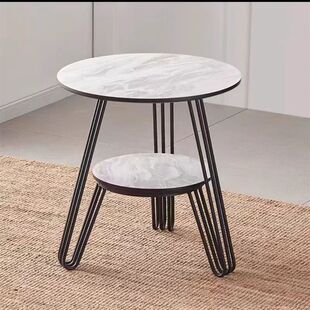 Casual Modern Hotel Reception and Negotiation Backrest Chair Milk Tea Shop Cafe Leisure Table Double Layer Table