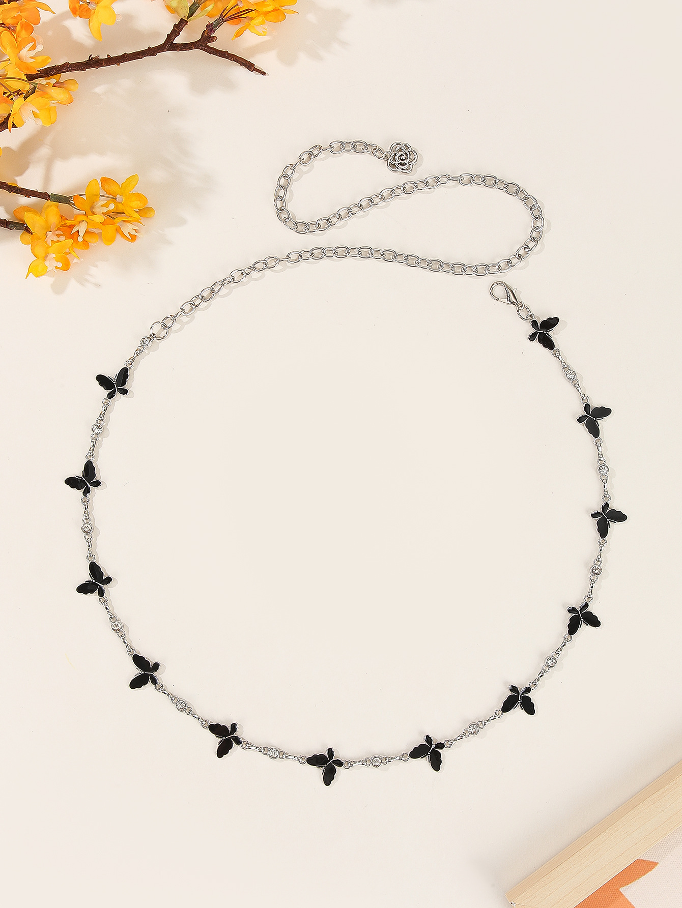 60g Weight Waist Chain Classification 1 Piece Quantity Basic Occasion Iron Material Butterfly Pattern Women's Gender Plating Design Sweet Style Sweet Butterfly Iron Plating Women's Chain Belts 9