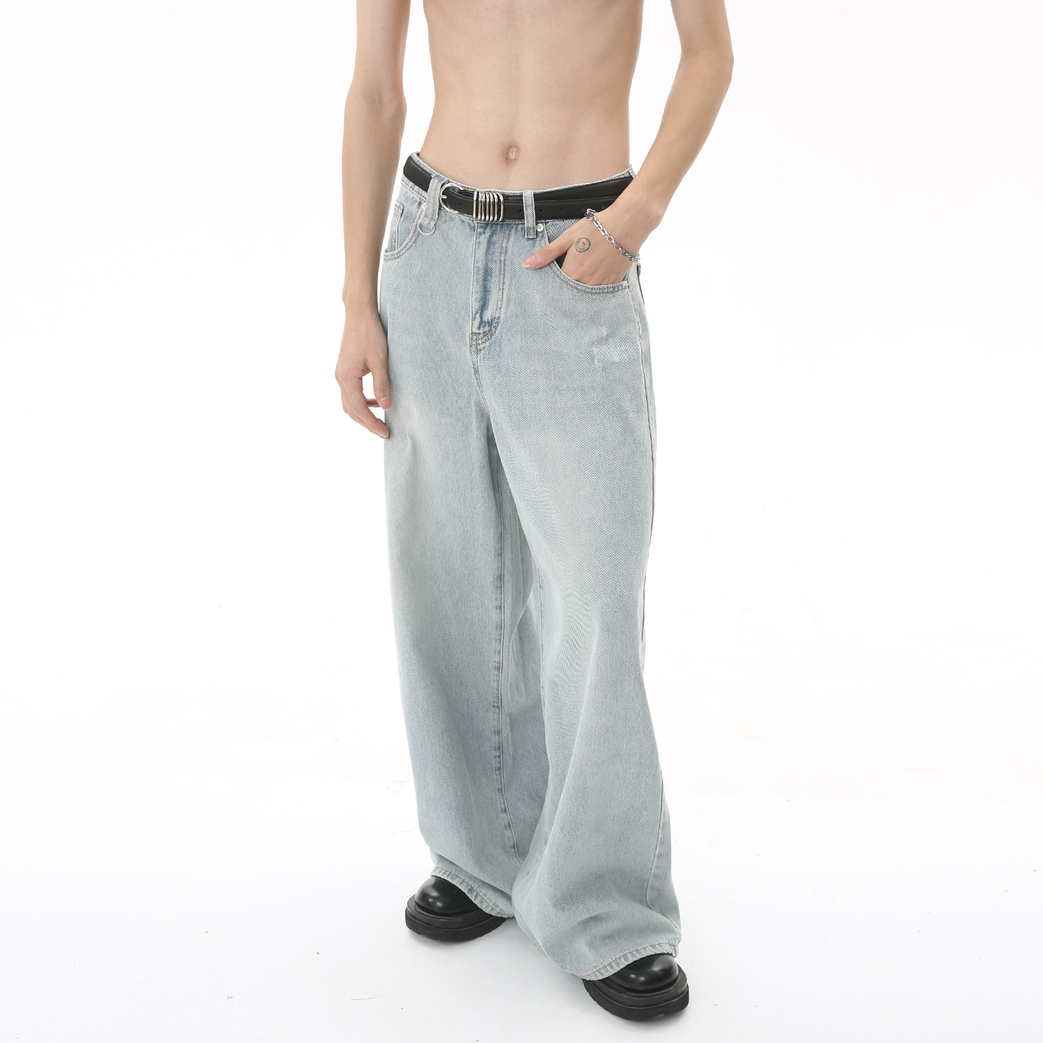 Mtlclothes ropa de los hombres | 2023 nuevo estilo coreano casual pantalones sueltos manga corta chaqueta Denim traje