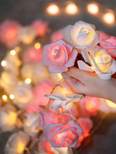 玫瑰花彩灯串灯led室内求婚氛围生日场景布置少女心房间卧室装道