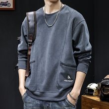 拉链多口袋卫衣男新款重磅男装大码男士长袖卫衣潮牌衣服春秋季