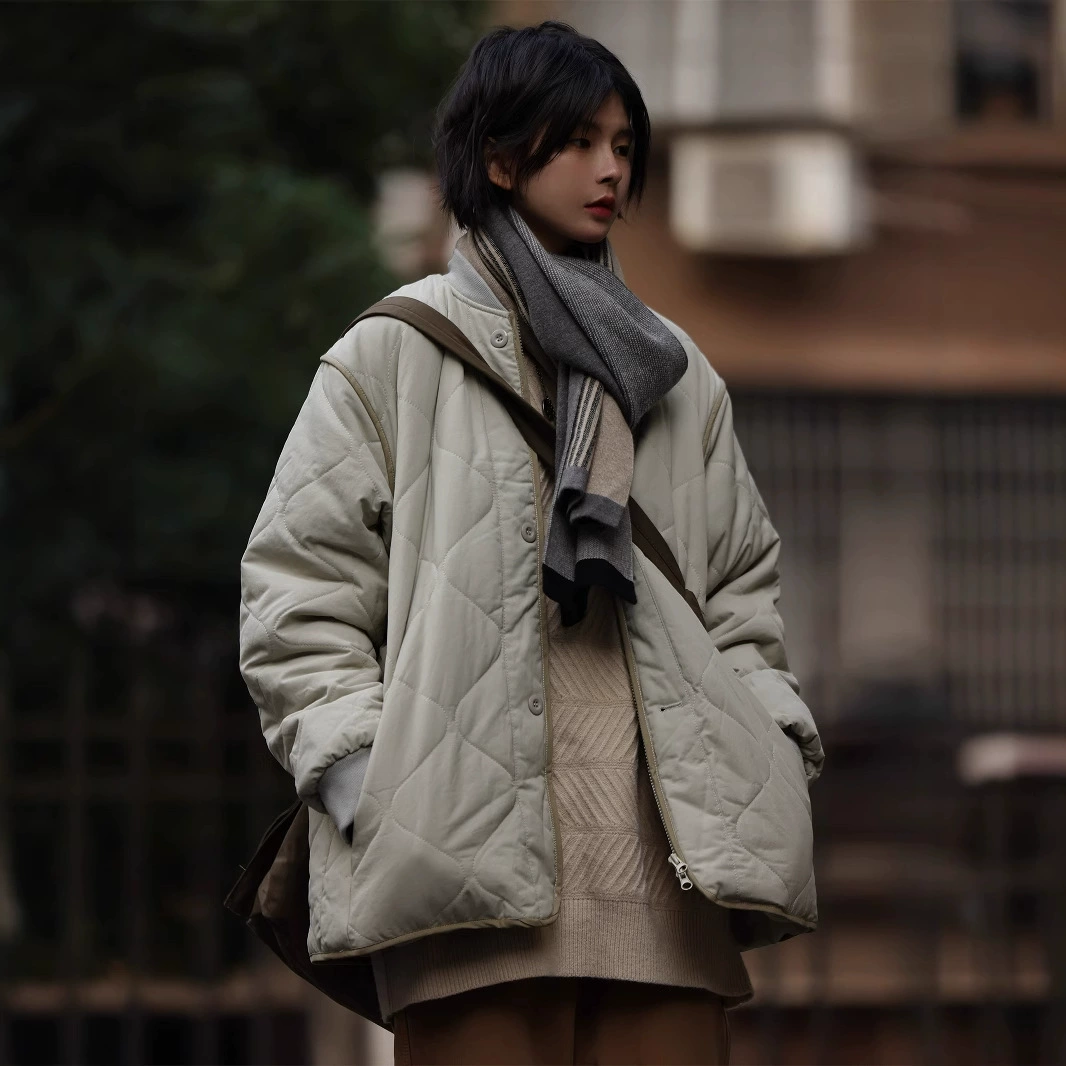 Winter retro down jacket for men and women, oversize