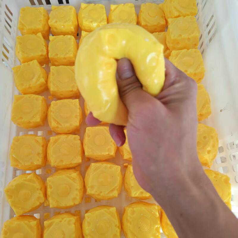 In-Stock Cheese Handmade Stress Relief Toy, Customizable Squishy Ball, Crunchy Sound Stress Relief DIY Handmade Ball