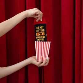 欧美跨境爆款DO NOT DISTURB看电影爆米花披萨食物字母男女中筒袜