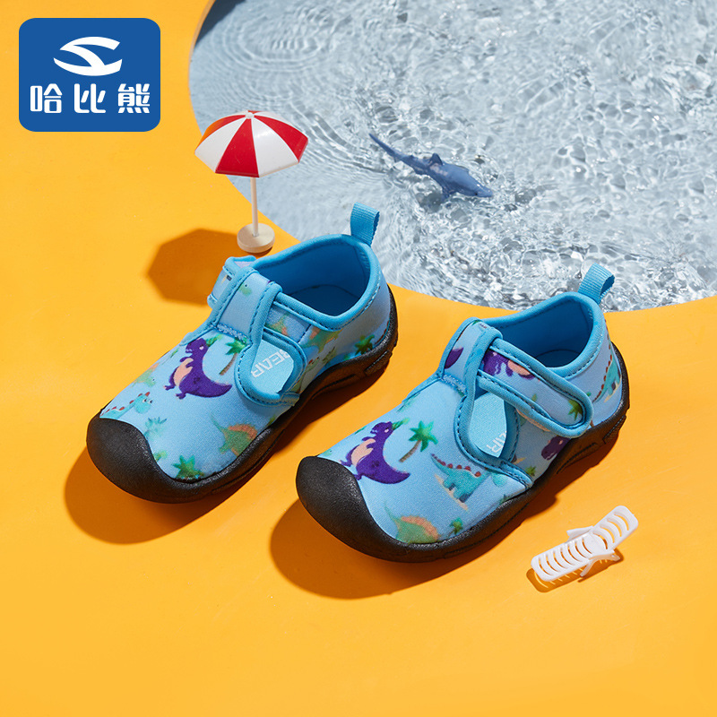 哈比熊童鞋2021夏季新款女童宝宝软底儿童卡通图案透气男童包头鞋