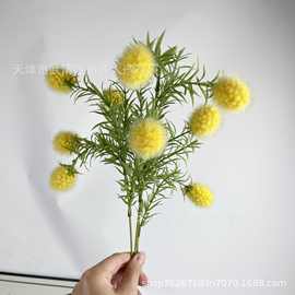 花束仿真刺芹葱球蒲公英仿真花乒乓球菊把束婚庆假花家居摄影花材