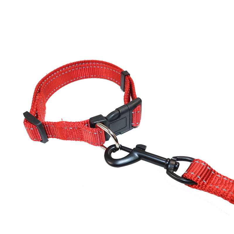 Noche DE SEGURIDAD mascota tracción cuerda tira reflectante medio y perros pequeños a prueba de explosiones collar de perforación perro cuerda perro caminar cuerda fabricante