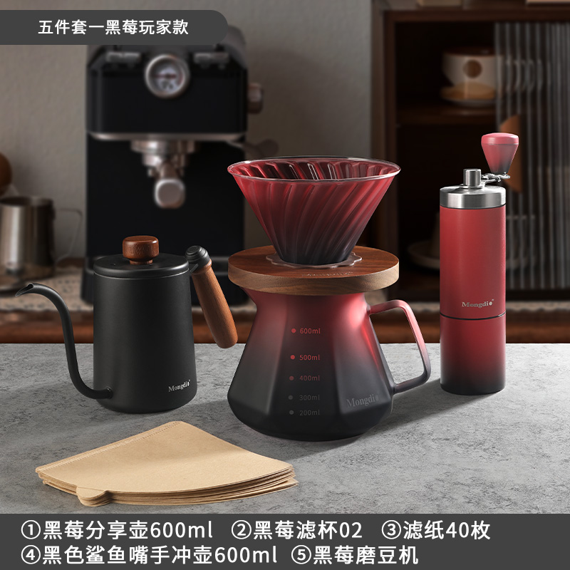 Set de cafetera de irrigación de mano V60 para compartir cafetera de irrigación de mano cafetera de molienda de mano aparatos de cafetera