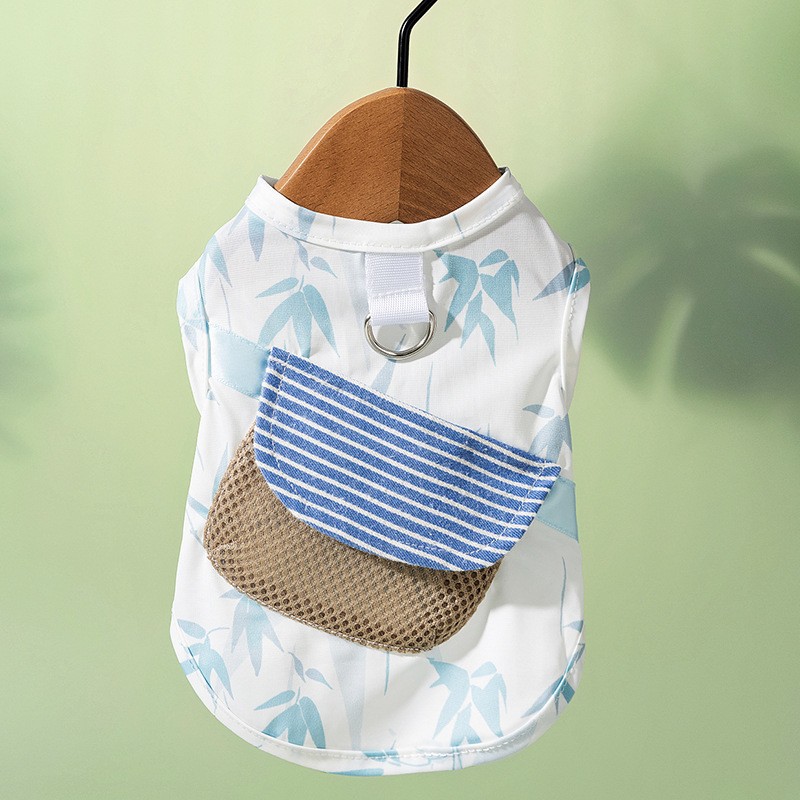 Hojas de bambú azul