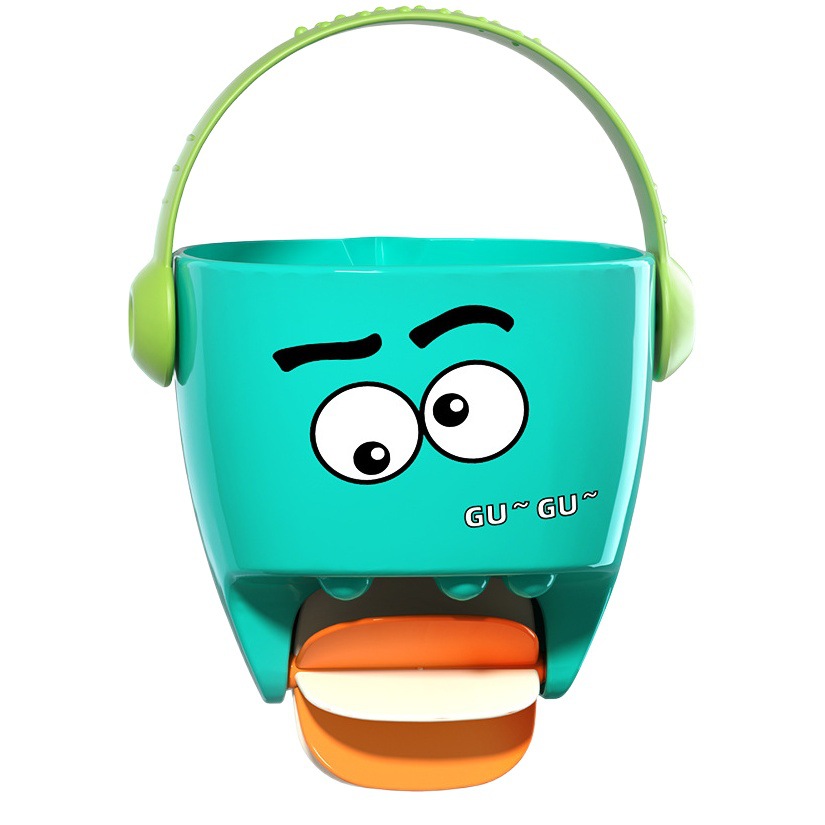 Baby bath toys cartoon baby mini shower small bucket layered colorful water playing bathroom toys