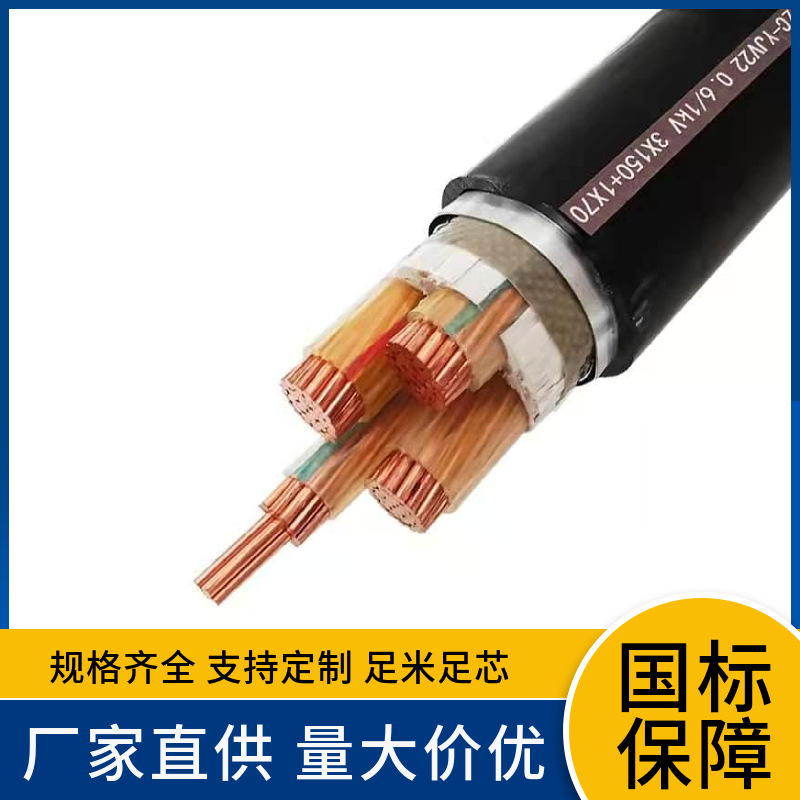 NHYJ(F)E22辐照交联聚乙烯绝缘钢带铠装聚氯乙烯护套电力电缆电线