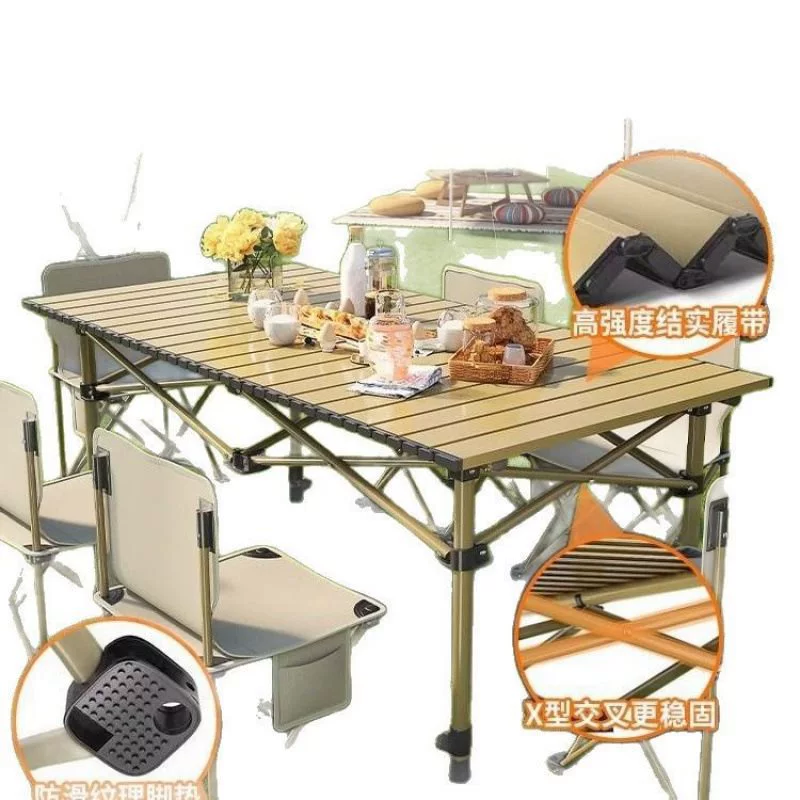 Travel handheld picnic table for table for camping, set, increased thickness