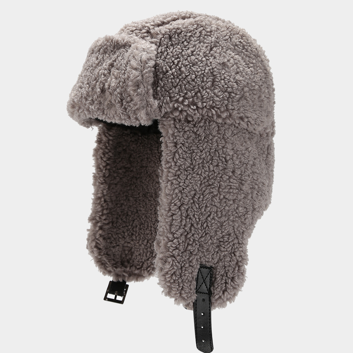 Gorra de cordero de invierno, sombrero Leifeng, tablero de marea para mujer, protector para los oídos a prueba de frío, gorro de esquí cálido para exteriores del noreste engrosado