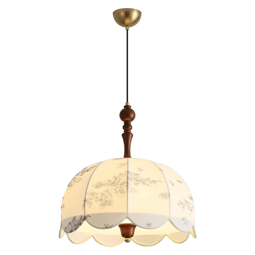 Lámpara de restaurante nueva lámpara de estilo chino francesa Nanyang estilo impresión tela lámpara de estudio lámpara de estilo antiguo 222L