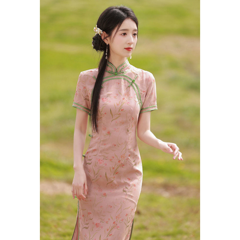 旗袍2025年新款年轻款少女复古气质高级感改良版连衣裙小个子夏季|undefined
