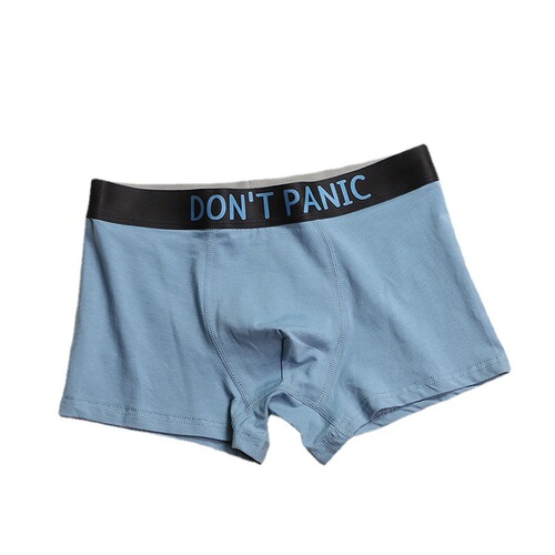Spring and summer men's underwear letter waistband pure cotton young boys sweat-absorbent sports large tolerant boxer shorts