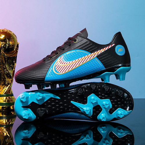 Mercedes-Benz X19 Knit Football Shoes Men AG Long Tackles Shredding Tackles Adult and Children Artificial Grass Training Shoes Assassin Falcon X20