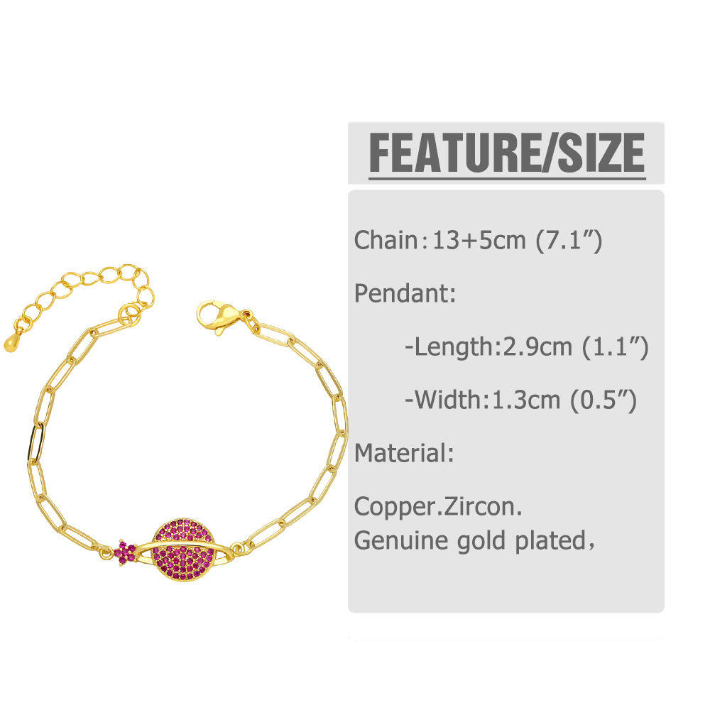 Fashion Planet Female New Copper Bracelet Jewelry display picture 1