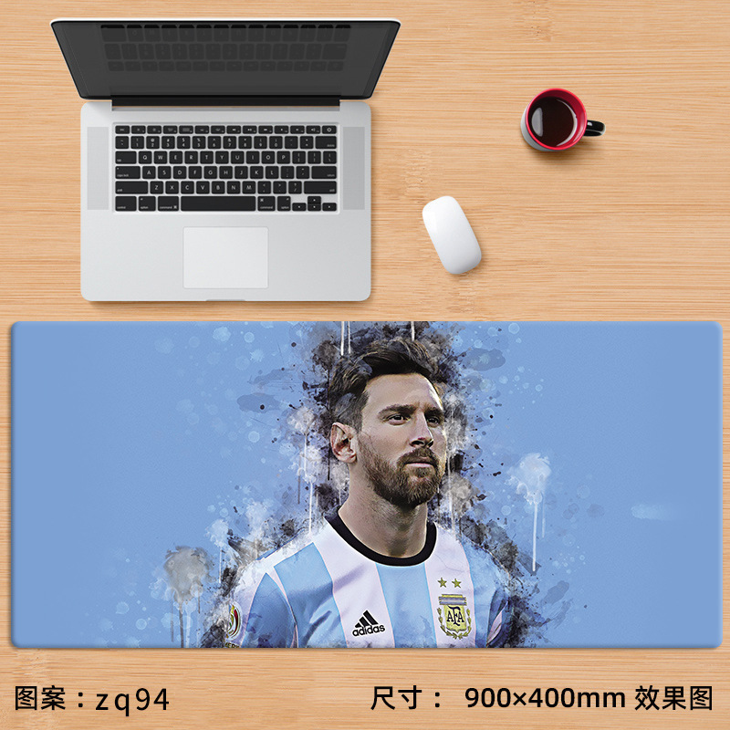 Alfombrilla de ratón nueva de Cristiano Ronaldo, extra grande, de fútbol, Messi, Bayern, La Liga, para juegos, e-sports, con reposamuñecas, para escritorio de computadora