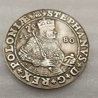 仿古工艺品1580铜镀银材质直径40mm 重量23克
