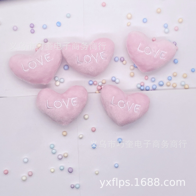 New Cartoon Creative Cute Pink Heart Brooch Clothing Bag Accessories Soft Cute Creative Kidsren's Shoes and Socks Pin