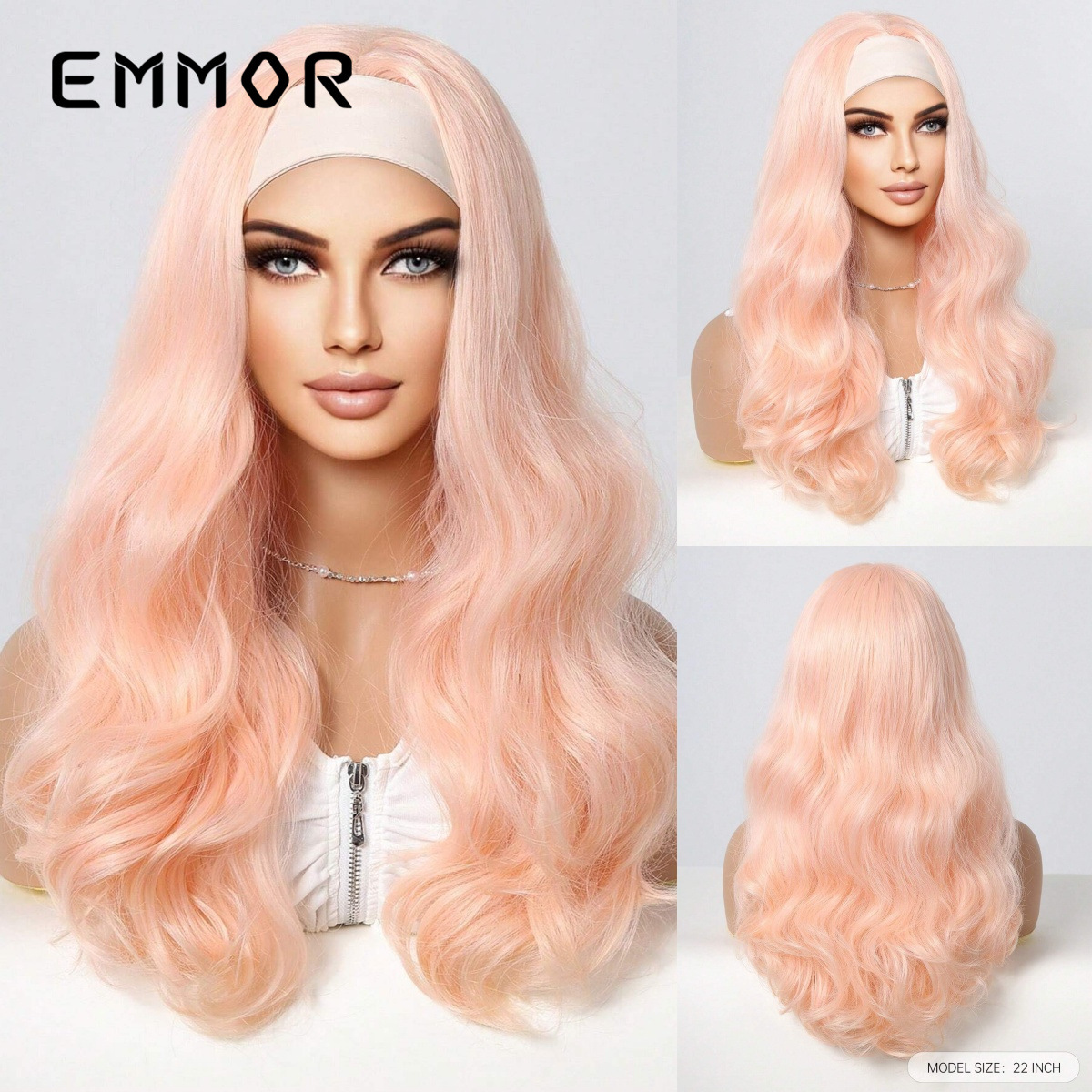 Peluca de estilo europeo y americano transfronterizo para mujer, cinta para el cabello gris, rizado latinoamericano, cabello largo y rizado, elegante, esponjoso y blanco, cubierta para el cabello completo, wigs