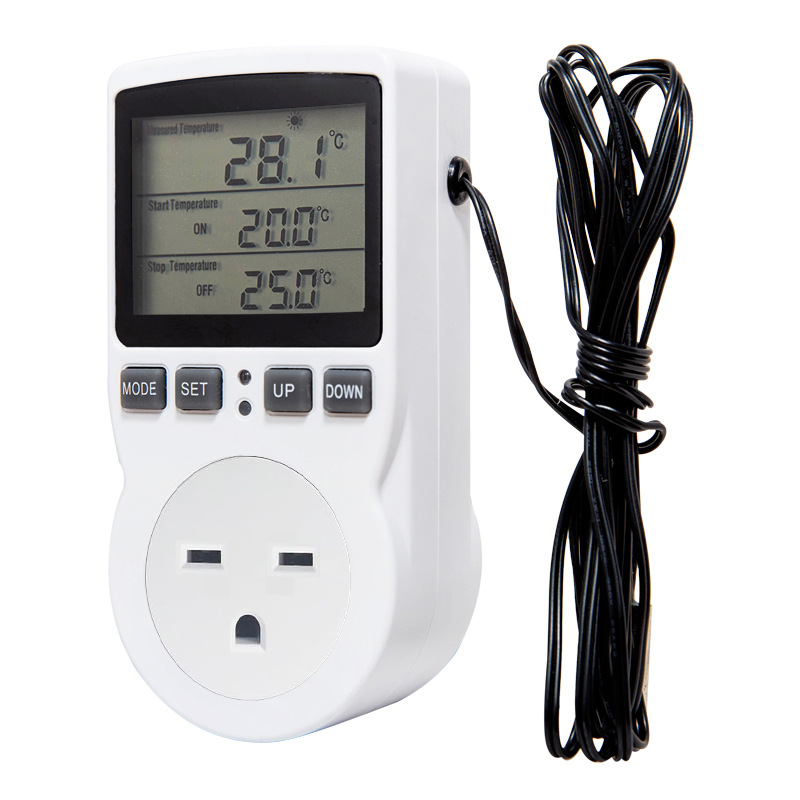 大屏幕 Nema 6-15P  16A  250V温控插座 温度开关 倒计时开关插座