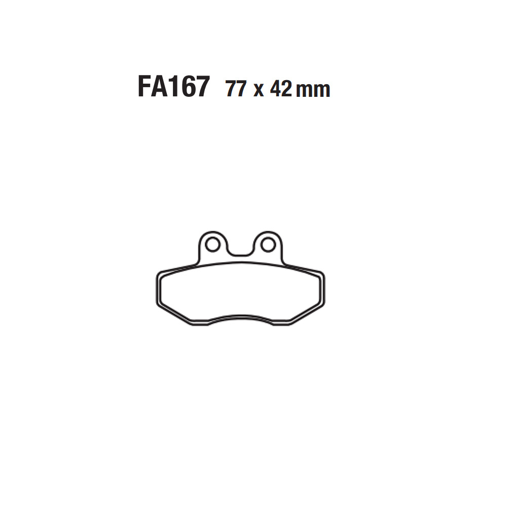 Motocicleta freno de goma de piel de freno pickup ATV beach van FA167 DERBI
