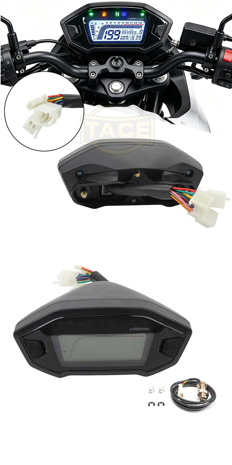 2026 Modified Universal Motorcycle Digital Instrument LCD Odometer M3 Speedometer for Small Monkey Bikes