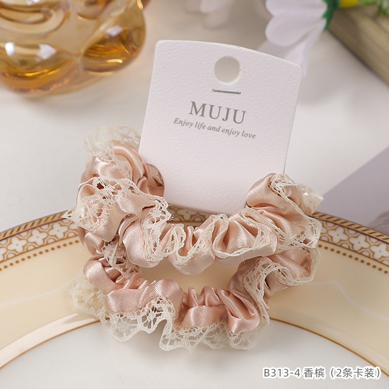 [Carga de tarjeta] sensación de alto nivel coreano de cabello de código de barras de moda de alta elasticidad de cabello anillo de cabello correa de cola de caballo