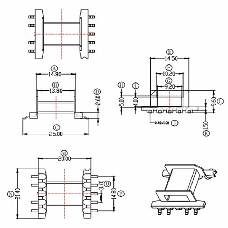 清库存特价EFD20骨架SMD贴片 5+5针空1个脚电子变压器三相高频干