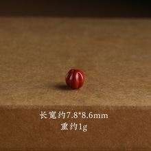 批发原矿朱砂 高含量帝王砂南瓜珠圆珠 隔珠 diy饰品配件