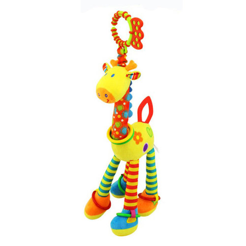 Happy Monkey baby plush toy, giraffe lathe hanging, plush colorful car pendant baby toy