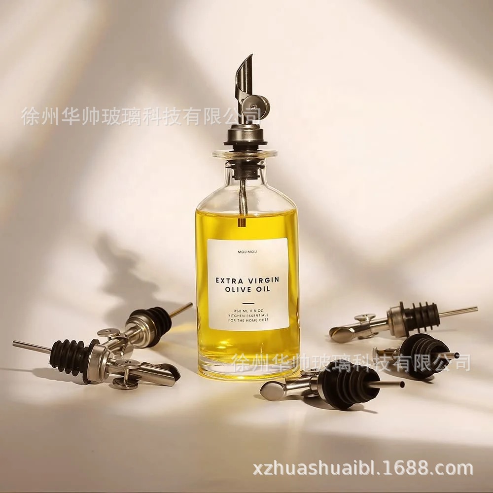 Juego de olla de aceite de caja de avión, olla de aceite de 500ml, dispensador de vinagre de aceite de cocina, olla de aceite de apertura y cierre de control automático del puerto de vertido de metal