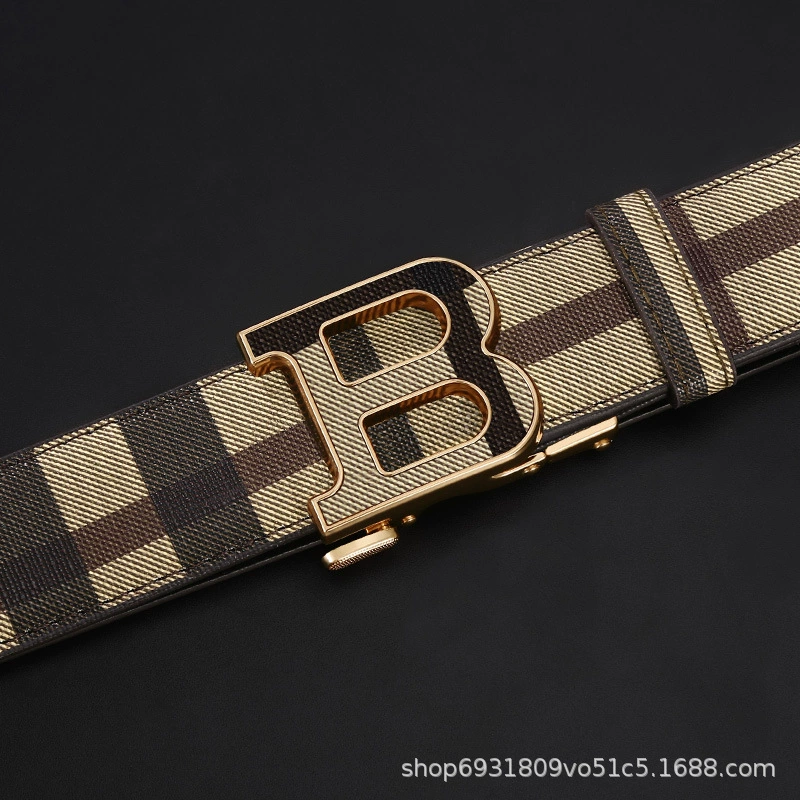 Мужская металлическая пряжка—письменная Burberry & ZD стили, металлическая пряжка, регулируемая 110–130 см