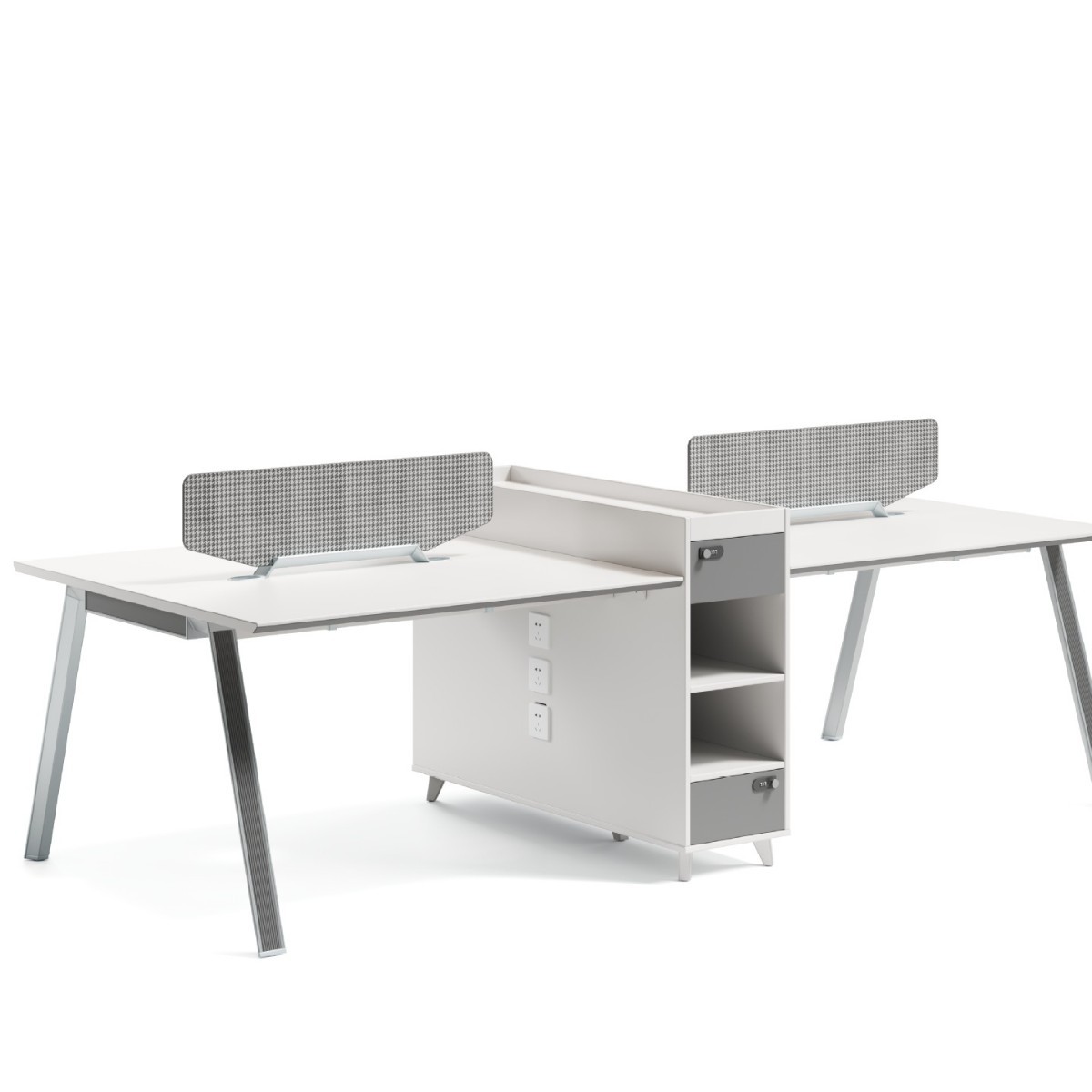 Combinación de escritorio y silla de oficina Personal simple y moderno 6 puestos de trabajo 4 puestos de oficina de personal de la empresa 4 puestos de oficina de personal