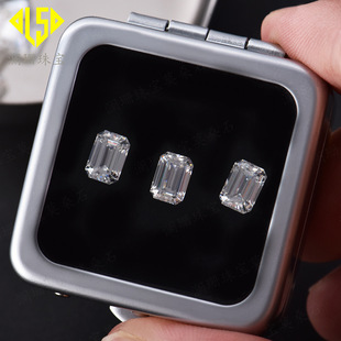D color moissanite emerald cut multi-size VVS1 clarity in stock super white square moisan bare stone wholesale