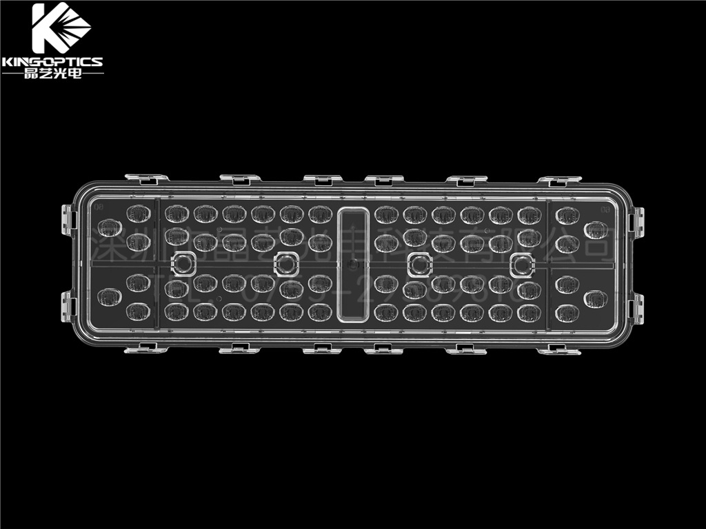 24075-60合1卡扣结构路灯透镜-75x150度  L293.7*W74.5*H13.4mm