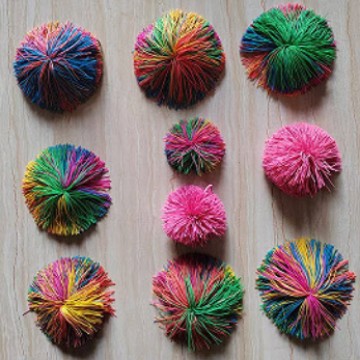 [Factory hot direct supply] rubber shuttlecock ball hanging jewelry fur ball rubber fur ball silicone fur ball