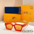 Orange-red frame yellow lenses