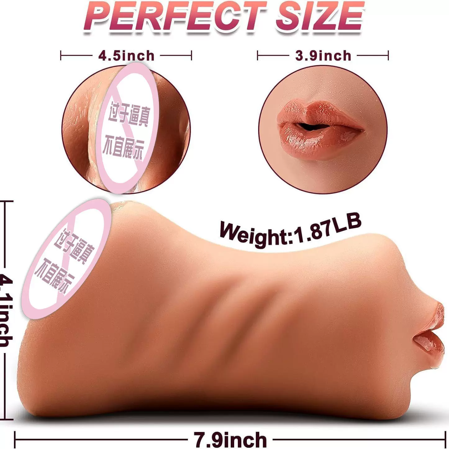 跨境三通道名器倒模嘴巴带牙齿樱花三交飞机杯性爱用品口爱自慰器