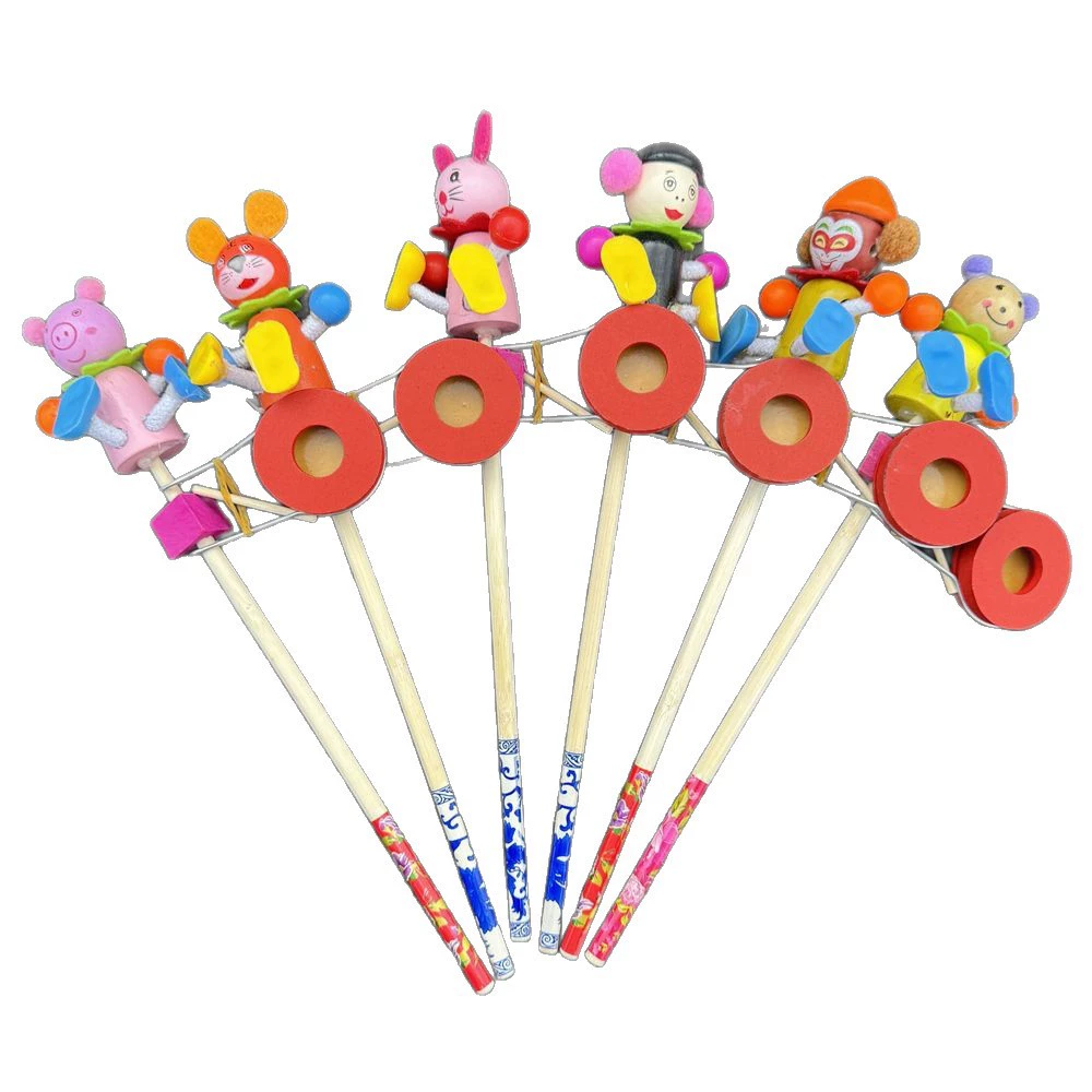 Кукольный ручной барабан, мультяшная кукла, деревянный барабан, деревянный хит продаж, детский подарок, сценическое место, уличный ларек, детские игрушки