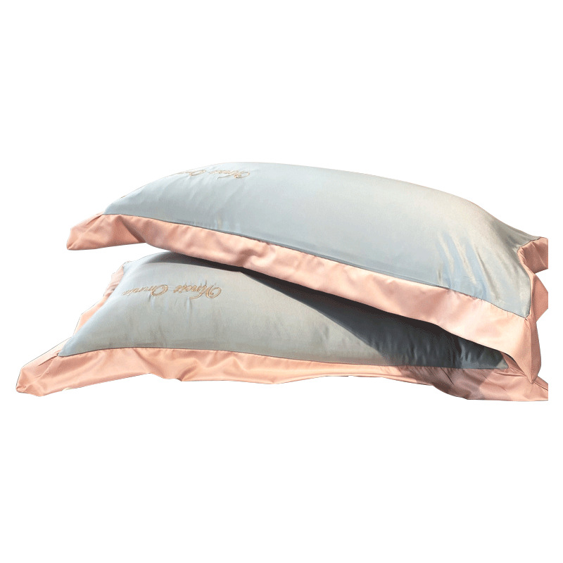 Funda de almohada fresca de verano, un par de fundas de almohada de seda helada fresca de verano, 48cm x 74cm, núcleo de almohada, revestimiento, polvo 3